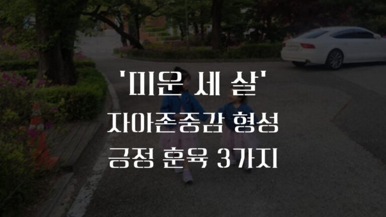 ‘미운 세 살’, 자아존중감을 형성하는 긍정 훈육의 3가지 원리와 실전 적용